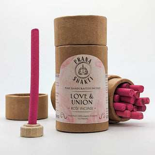 Prana Harmony Organic Handcrafted Healing Incense - Rose - Love and Union