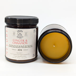 MELODY: Ginger & Cinnamon Organic Beeswax Candle