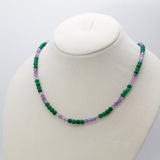 Green Jade [The Intuitively Awoken] & Amethyst [The All Healer] Healing Duo Necklace