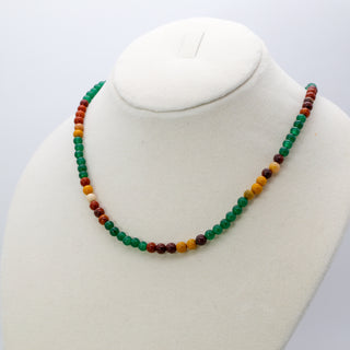 Mookaite [The Adventurous Manifestor & Green Jade [The Intuitively Awoken] Healing Duo Necklace