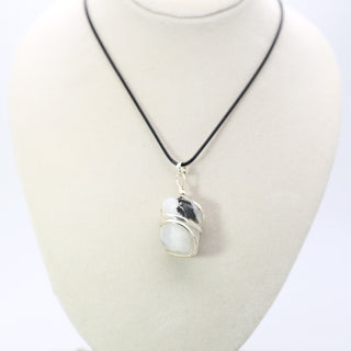 White Rainbow Tumble Stone Pendant