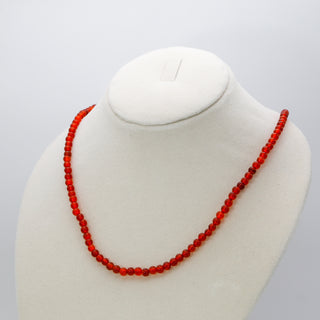 Red Carnelian [The Creative Courage] 4mm Stone Necklace