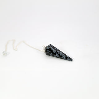 Snowflakes Obsidian  Cone Pendulum