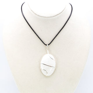 White Moon Stone Oval Pendant