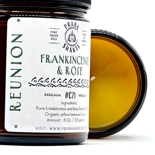 Reunion: Frankincense & Rose Organic Beeswax Candle