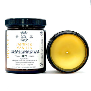 Divine: Jasmine & Vanilla Organic Beeswax Candle