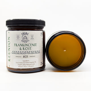 Reunion: Frankincense & Rose Organic Beeswax Candle