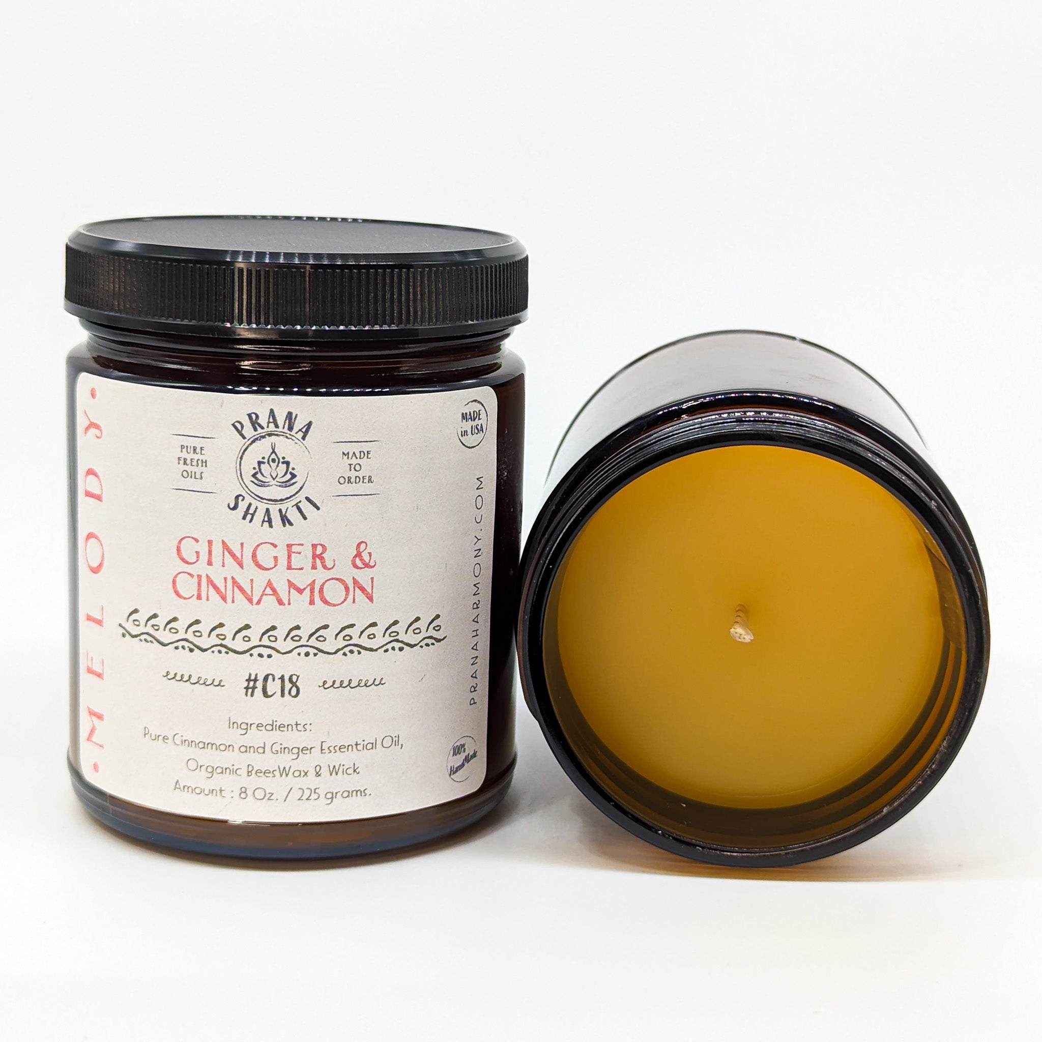 MELODY: Ginger & Cinnamon Organic Beeswax Candle – Prana Harmony