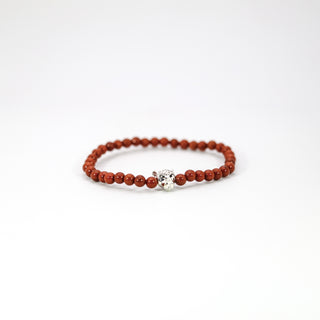 Red Jasper with Jaguar Charm Bracelet