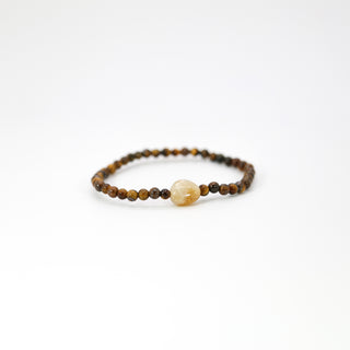 Tiger's Eye with Citrine [The Abundant Sunshine] Tumble Intentional Bracelet