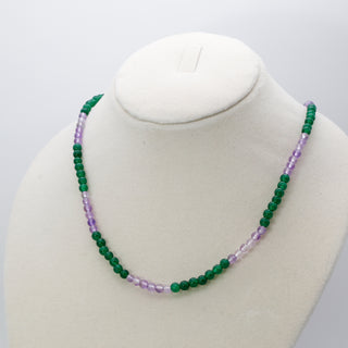 Green Jade [The Intuitively Awoken] & Amethyst [The All Healer] Healing Duo Necklace