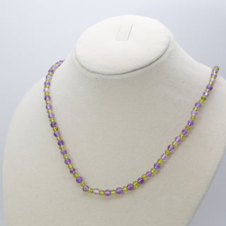 Amethyst [The All Healer] & Peridot 4mm Healing Duo Necklace