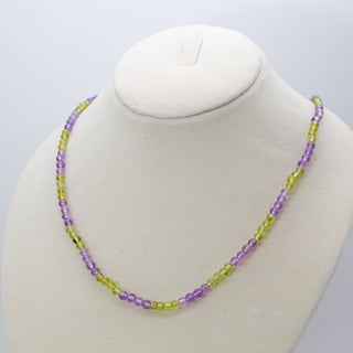 Amethyst [The All Healer] & Peridot 4mm Healing Duo Necklace
