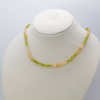 Citrine [The Abundant Sunshine] & Peridot Healing Duo Necklace