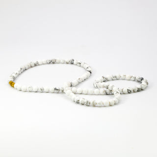 Howlite [The Stress Dissolver] 4mm Stone Necklace