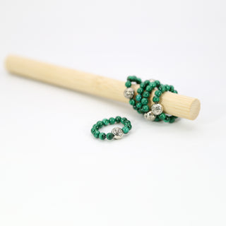 Malachite [The Protective Powerhouse] with Oneness Charm Prana Healing Ring