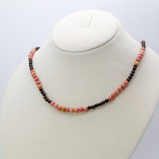 Rhodonite & Garnet [The Passionate Protector] Healing Duo Necklace