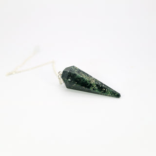 Moss Agate Cone Pendulum