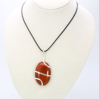 Red Jasper Oval Pendant