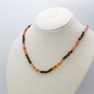 Sunstone & Smokey Quartz Healing Duo Necklace