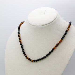 Tiger's Eye & Black Tourmaline [The Powerful Transformation] Healing Duo Necklace