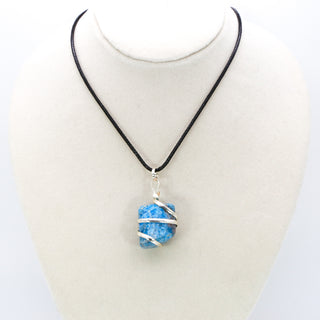 Blue Apatite [The Disciplined & Satisfied] Tumble Stone Pendant