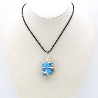 Blue Apatite [The Disciplined & Satisfied] Tumble Stone Pendant