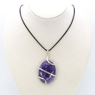 Lepidolite [The Leap of Faith] Oval Pendant