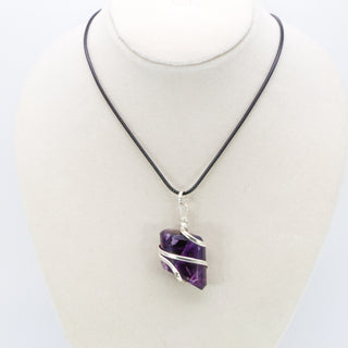 Purple Flourite Tumble Stone Pendant