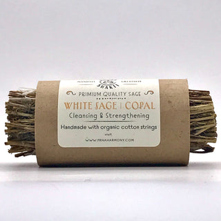 Prana Harmony - White Sage & Copal - Cleansing & Strengthening - Smudge Stick